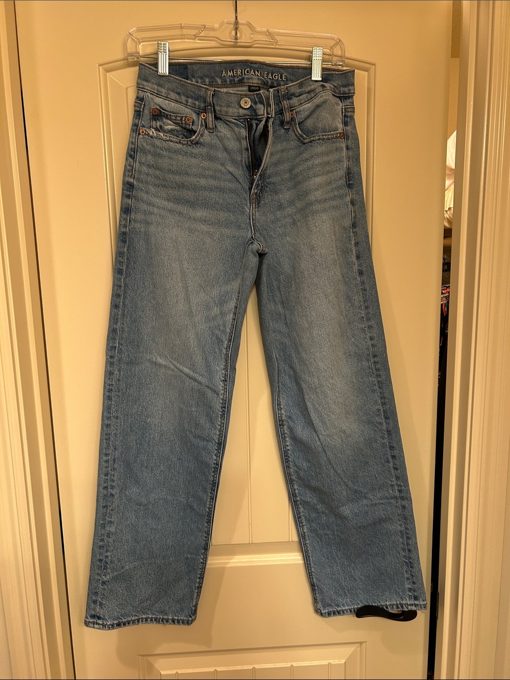 American Eagle Outfitters Women’s Light Blue Strigid Stovepipe Jeans